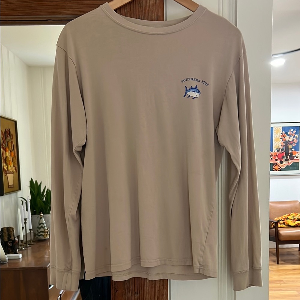 Southern Tide Beige Long Sleeve Shirt